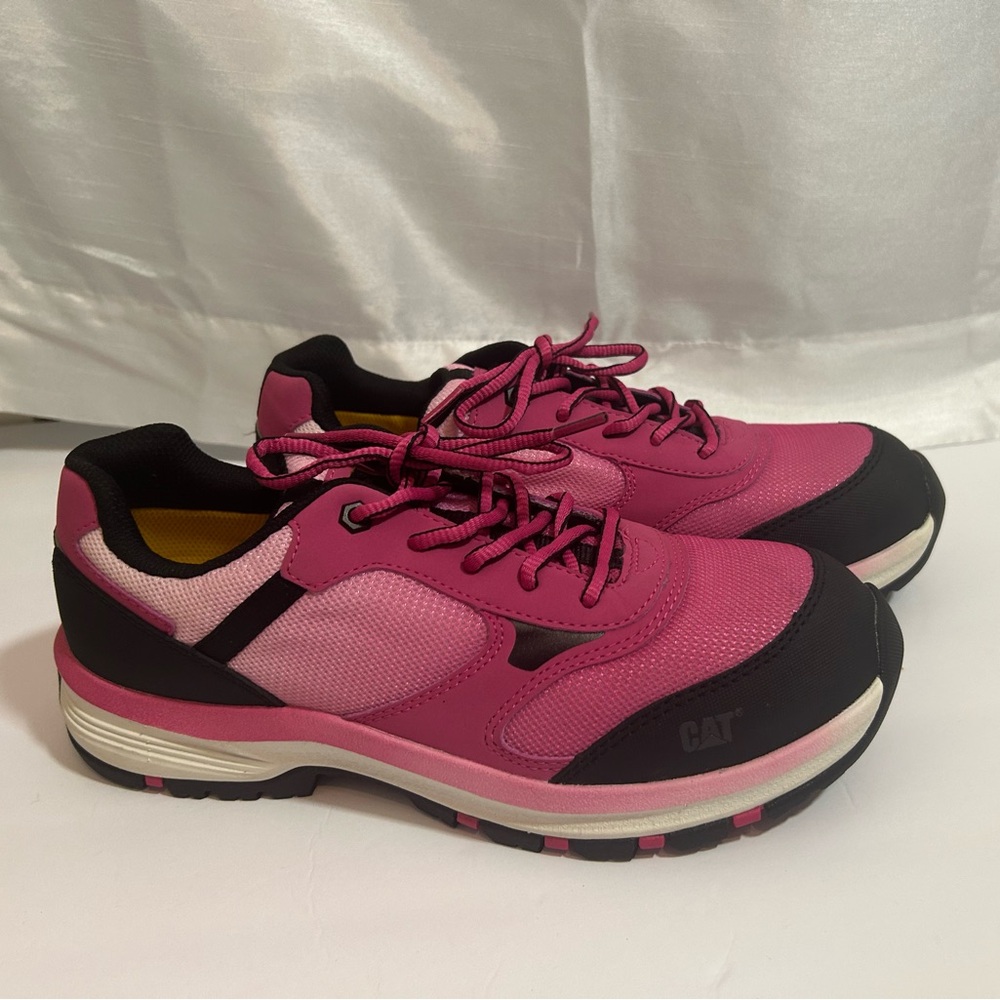 Woman’s steal  Toe Work Shoe, Fuchsia Pink, 9.5